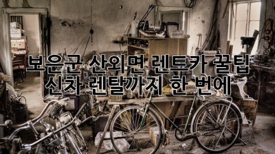 보은군 산외면 렌트카 꿀팁 🚗💨 신차 렌탈까지 한 번에!